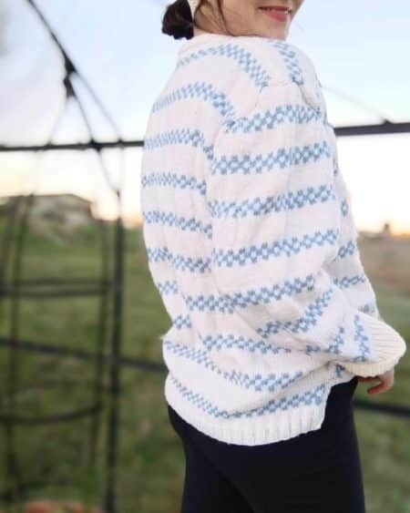 pull rayé tricoté