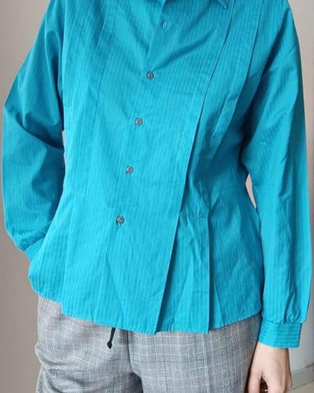 blouse turquoise vintage