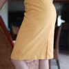 jupe jaune droite vintage