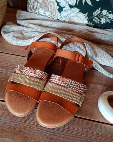 sandales en cuir jordina