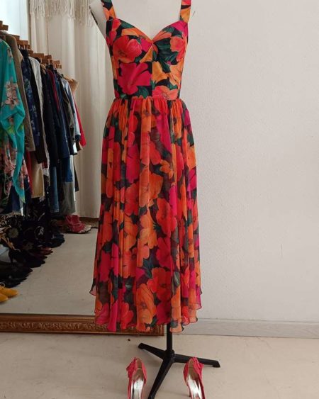robe à fleurs vintage