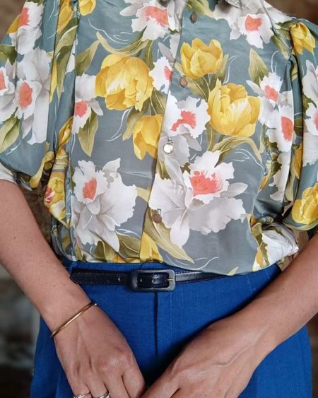 blouse à fleurs vintage