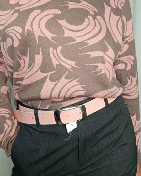 ceinture en cuir rose