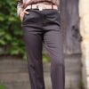 pantalon droit gris