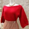 pull rouge vintage