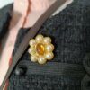 broche perlée vintage