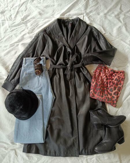 look trench en cuir