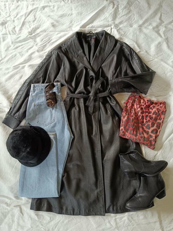 look trench en cuir