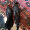 bottines en cuir noir