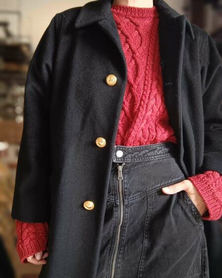 manteau noir vintage