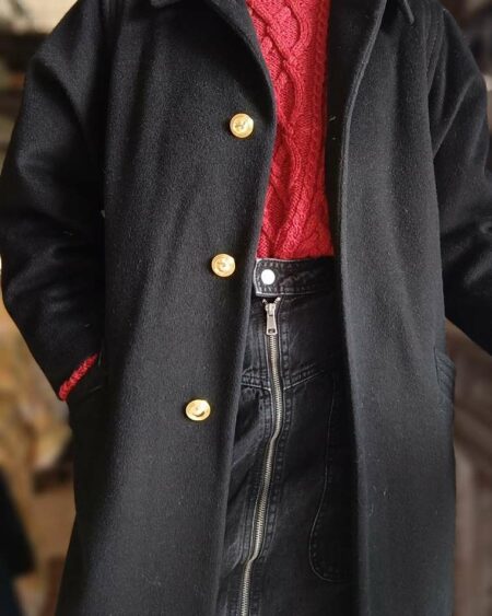 manteau noir vintage