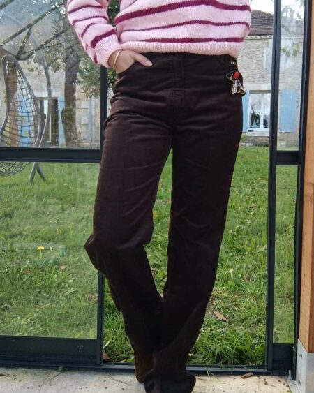 pantalon flare velours vintage