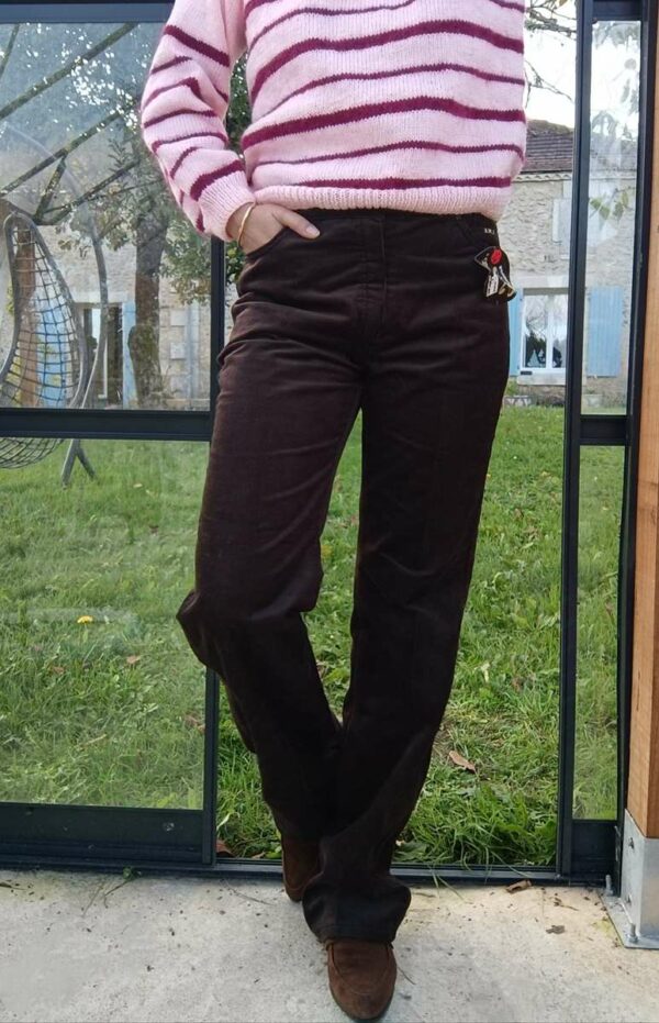 pantalon flare velours vintage