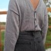 cardigan tricoté gris