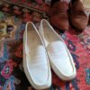 mocassins cuir blanc