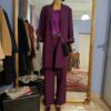 tailleur violet friperie pas cher