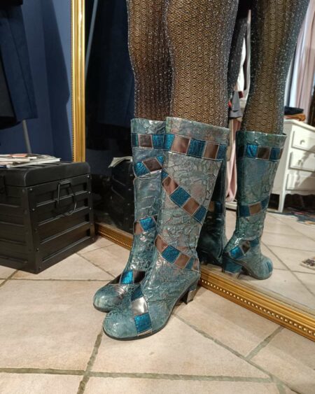 bottes en cuir eject friperie pas cher