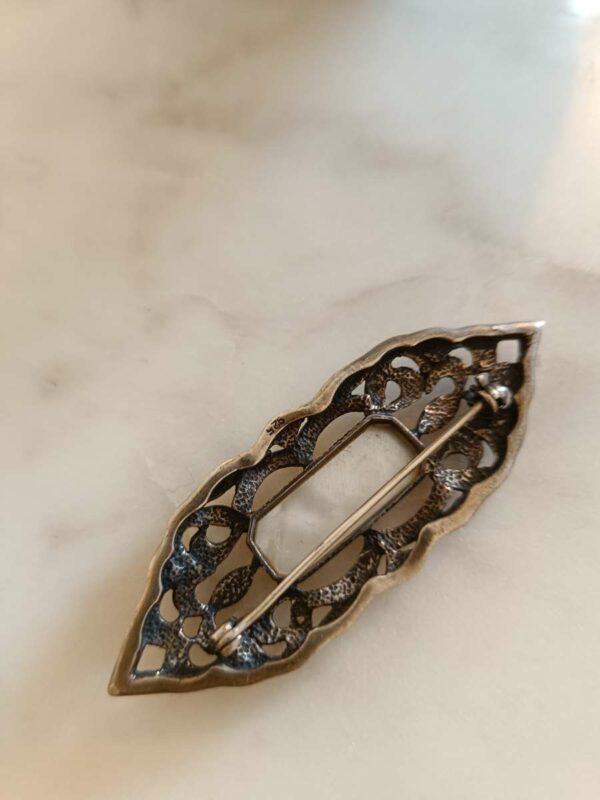 broche argent marcassites