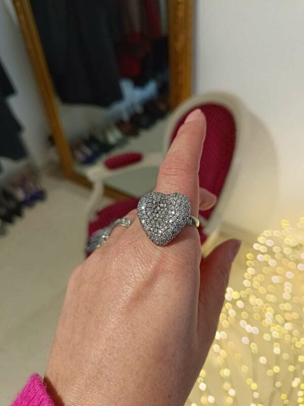 bague coeur argent