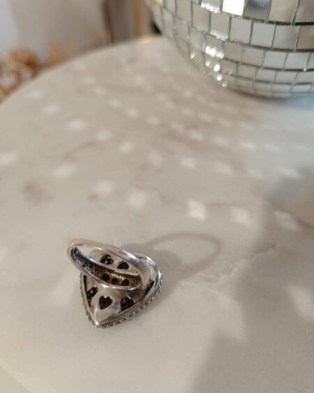 bague coeur argent