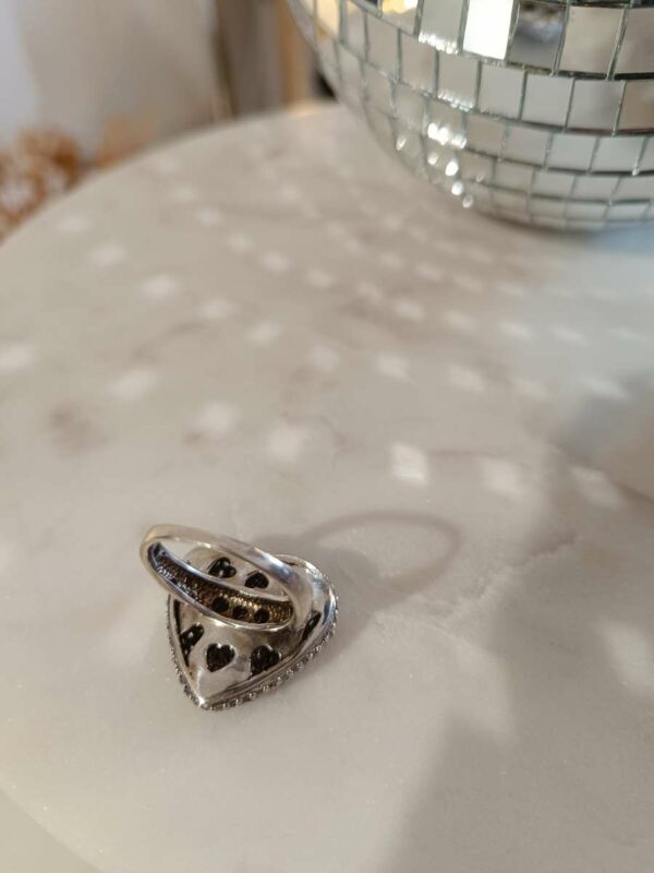 bague coeur argent