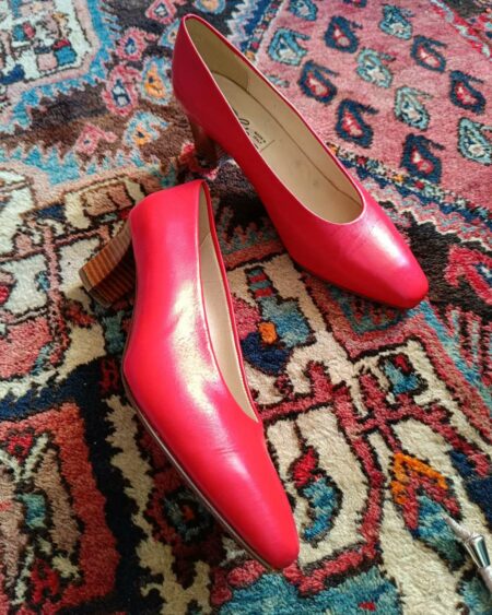 escarpins rouge vintage