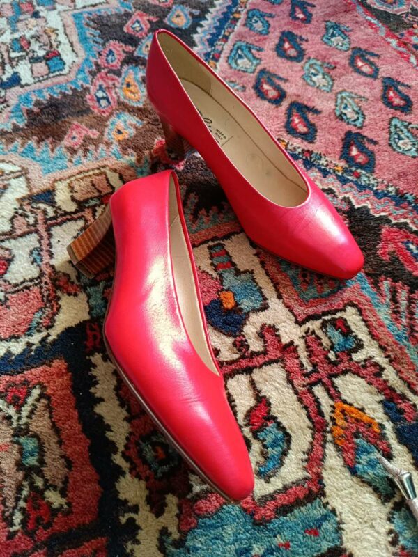 escarpins rouge vintage