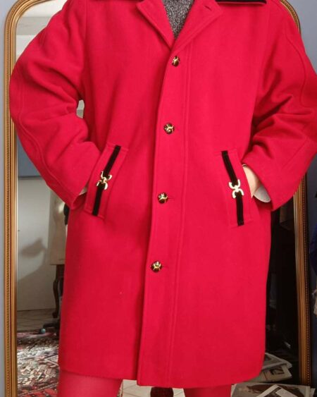 manteau vintage rouge