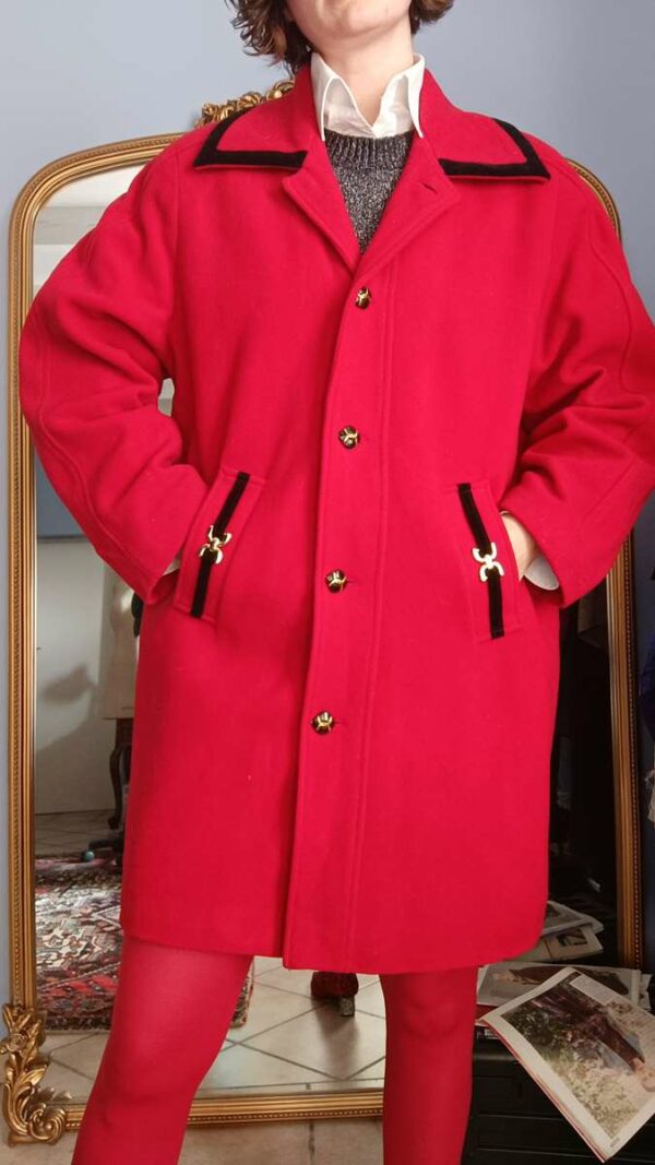 manteau vintage rouge