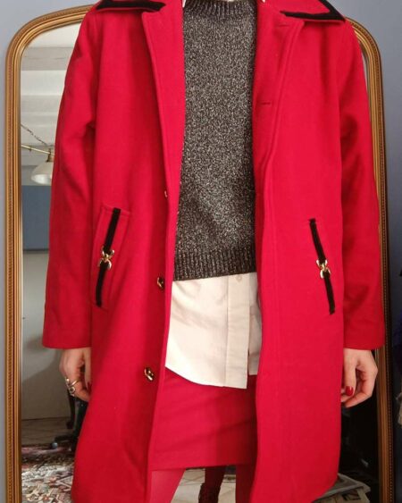 manteau rouge vintage