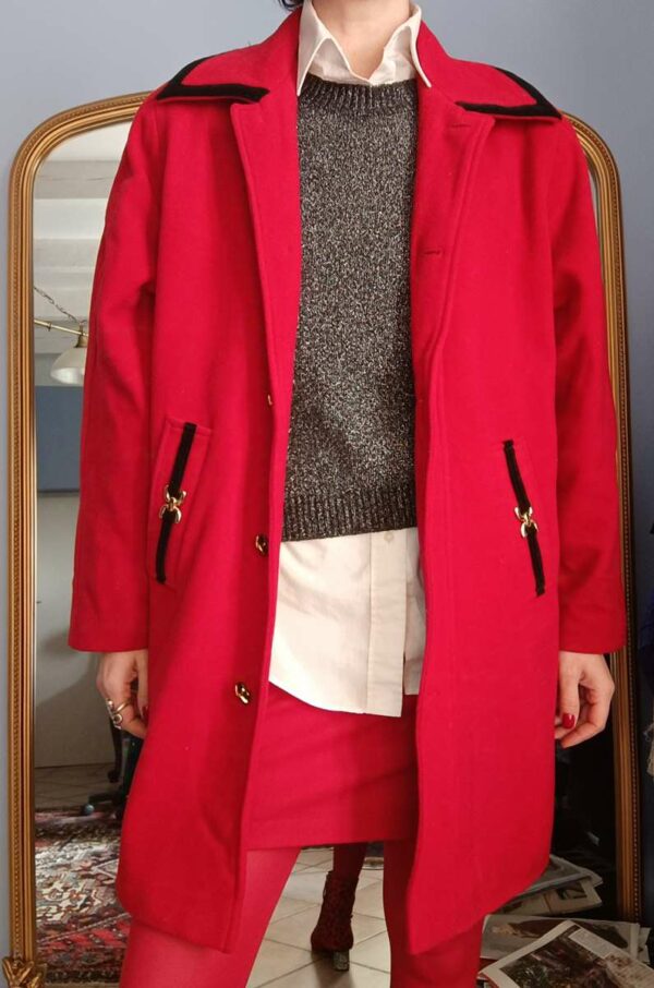 manteau rouge vintage