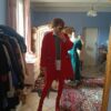 manteau rouge vintage