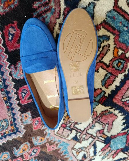 mocassins bleu