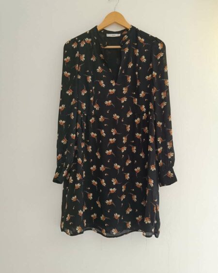 Robe noire fleurs t36