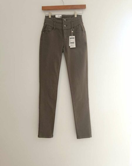 Pantalon kaki taille haute t34
