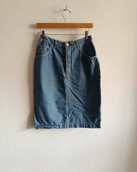Jupe en jeans pailletée t38