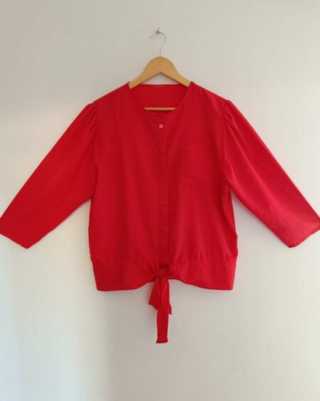 Chemisier rouge vintage t42