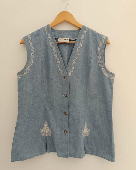 Top en jeans vintage t44