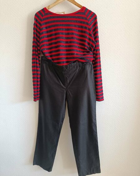Pantalon noir lin t40/42