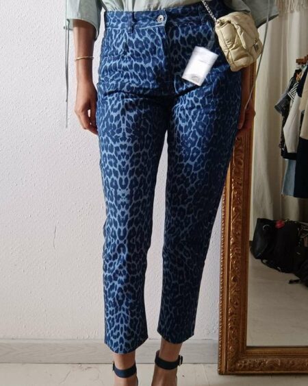Jeans bleu léopard t40