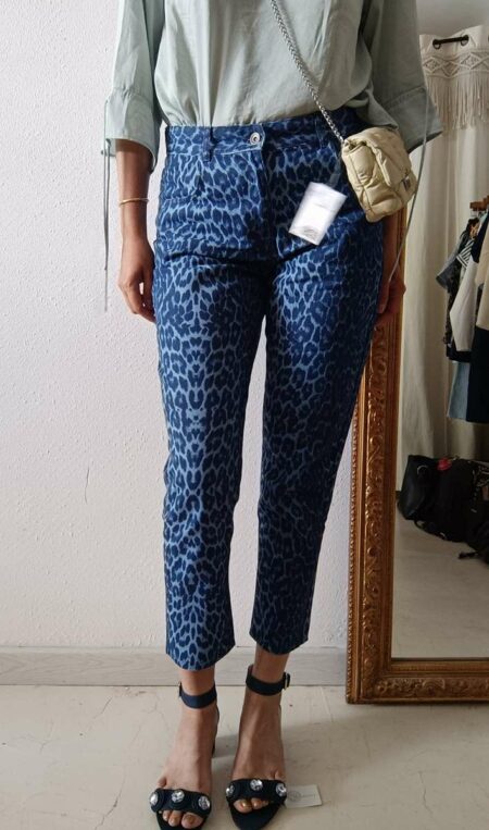 Jeans bleu léopard t40