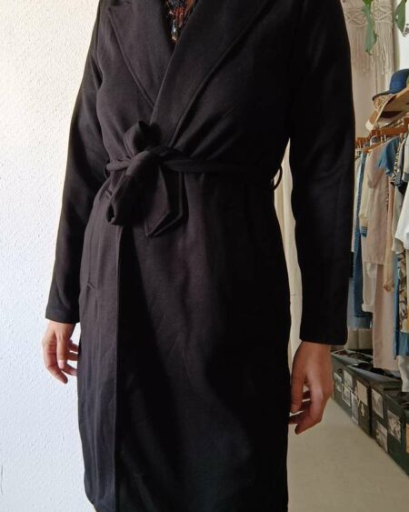 Trench en jersey noir neuf t40