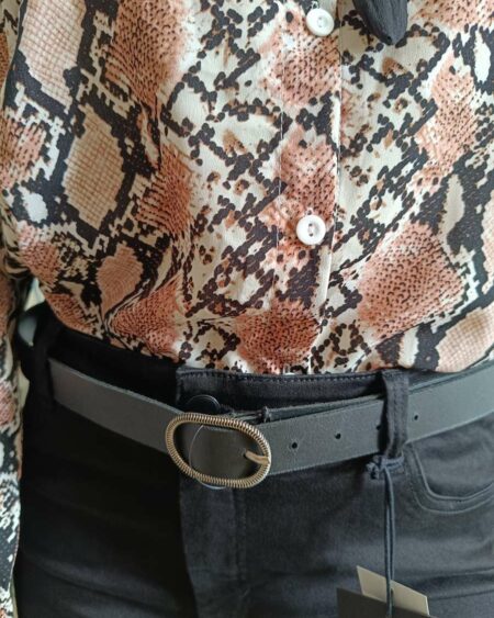 Ceinture en cuir noir t48/50