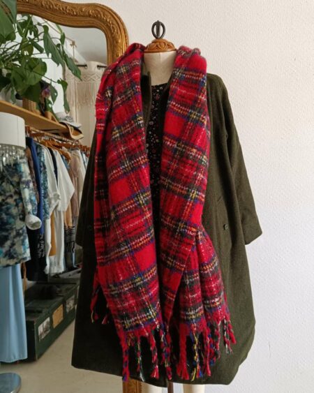 Écharpe oversize tartan
