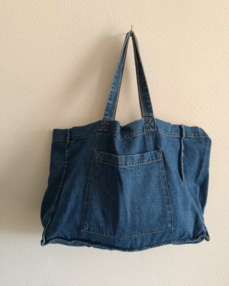 Grand tote bag en jeans