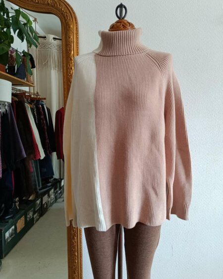 Maille bicolore t40