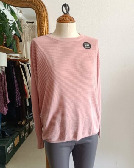Maille rose dos ouvert t36