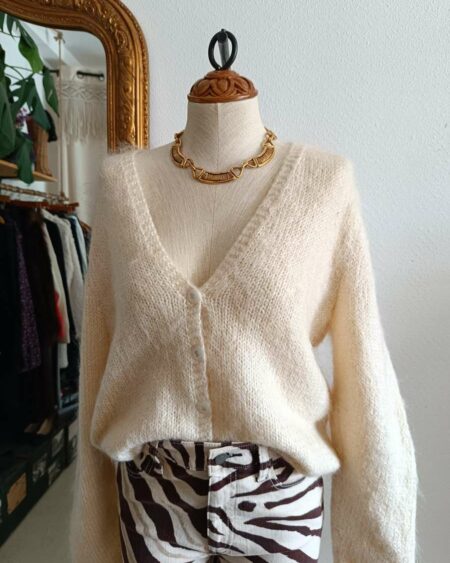 Pull tricoté mohair t40