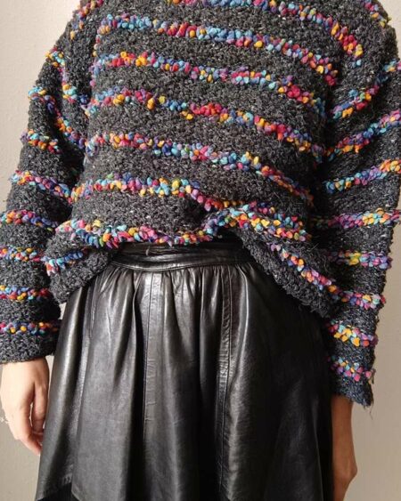 Pull tricoté main t40