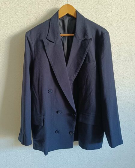 Blazer en laine bleu marine t44